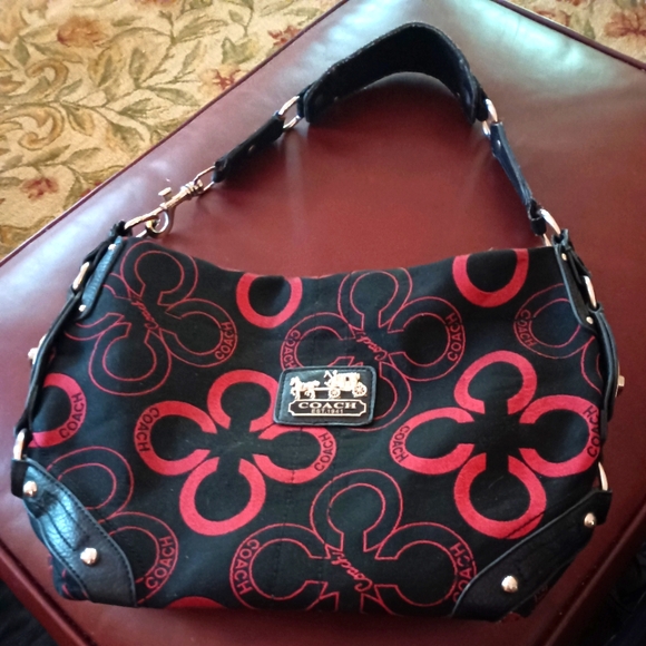 Coach Black and Red Women's Bag - Picture 1 of 8